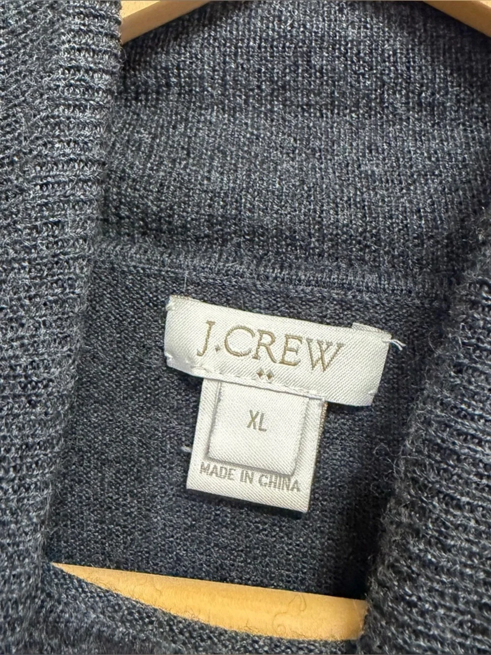 JCrew Gray merino wool blend turtle neck sweater XL